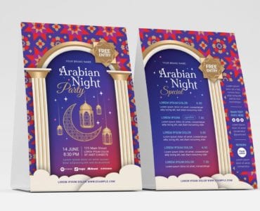 Arabian Nights Flyer Template (Table Tent)