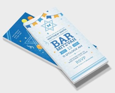 Bar Mitzvah Flyer Template (DL Card)