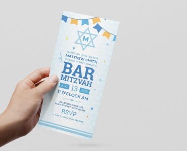 Bar Mitzvah Flyer Template (DL Card)