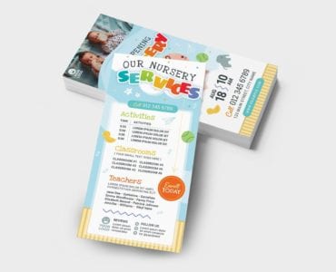 Children's Nursery Flyer Template (DL Card)