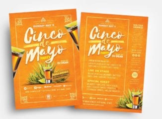 Cinco De Mayo Party Flyer Templates