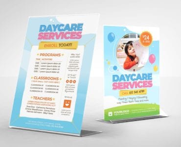 Daycare Flyer Template (Table Tent)