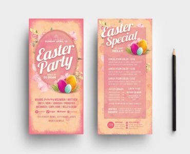 Easter Party Flyer Template (DL Card)