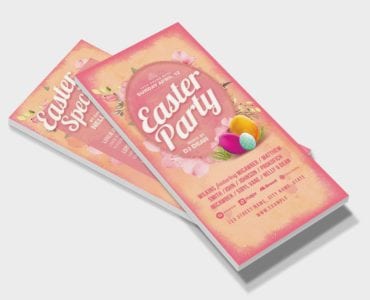 Easter Party Flyer Template (DL Card)