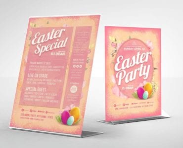 Easter Party Flyer Template (Table Tent)