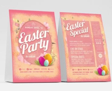 Easter Party Flyer Template (Table Tent)