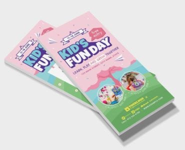 Kid's Fun Day Flyer Templates (DL Card Front)