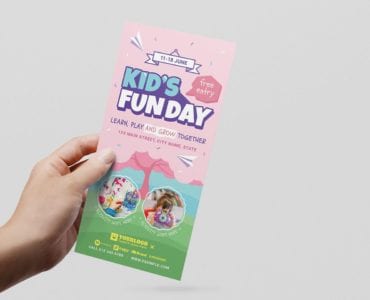 Kid's Fun Day Flyer Templates (DL Card Templates Front)