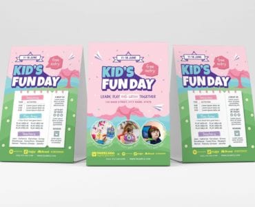 Kid's Fun Day Flyer Templates (Table Tent)