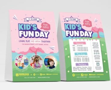 Kid's Fun Day Flyer Templates (Table Tent)