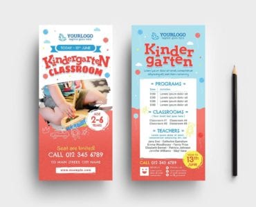 Kindergarten Flyer Template (DL Card)