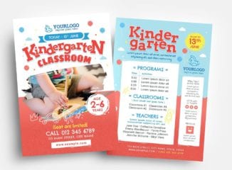 Kindergarten Flyer Template Psd Ai Vector Brandpack