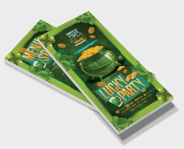 Saint Patrick's Day Party Flyer Template (DL Card)