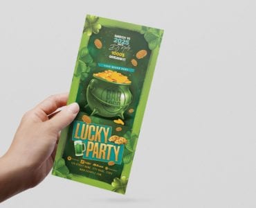 Saint Patrick's Day Party Flyer Template (DL Card)