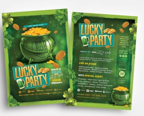Saint Patrick's Day Party Flyer Template (PSD, Ai & Vector)