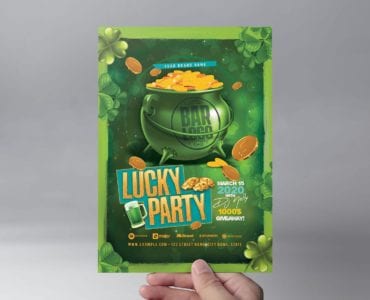 Saint Patrick's Day Party Flyer Template (Front)