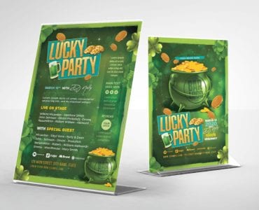 Saint Patrick's Day Party Flyer Template (Table Tent)