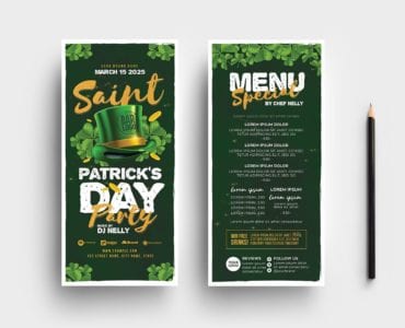 St. Patrick's Day Party Flyer Template (DL Card)