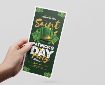 St. Patrick's Day Party Flyer Template (DL Card Front)