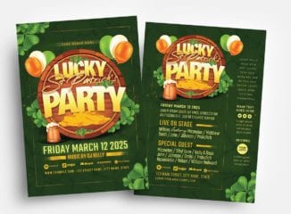 St. Patrick's Day Party Flyer Template (PSD, Ai & Vector)