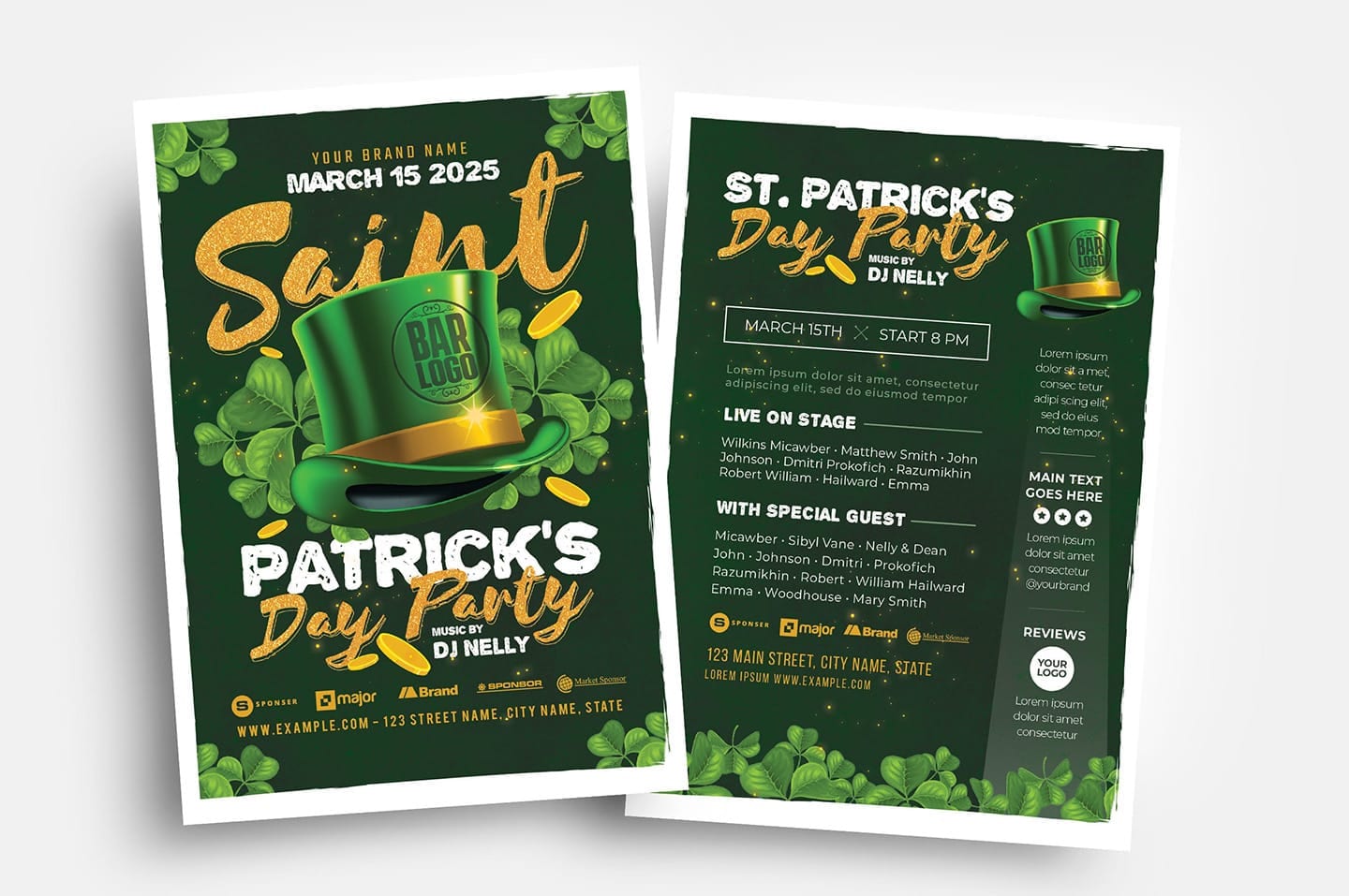 St. Patrick's Day Party Flyer Template (PSD, Ai & Vector)