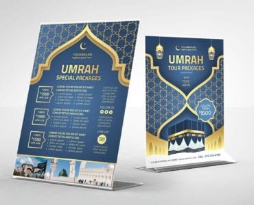 Umrah Flyer Template (Table Tent)