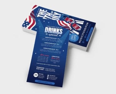 4th July DL Rack Card Template
