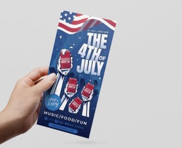 4th July DL Rack Card Template