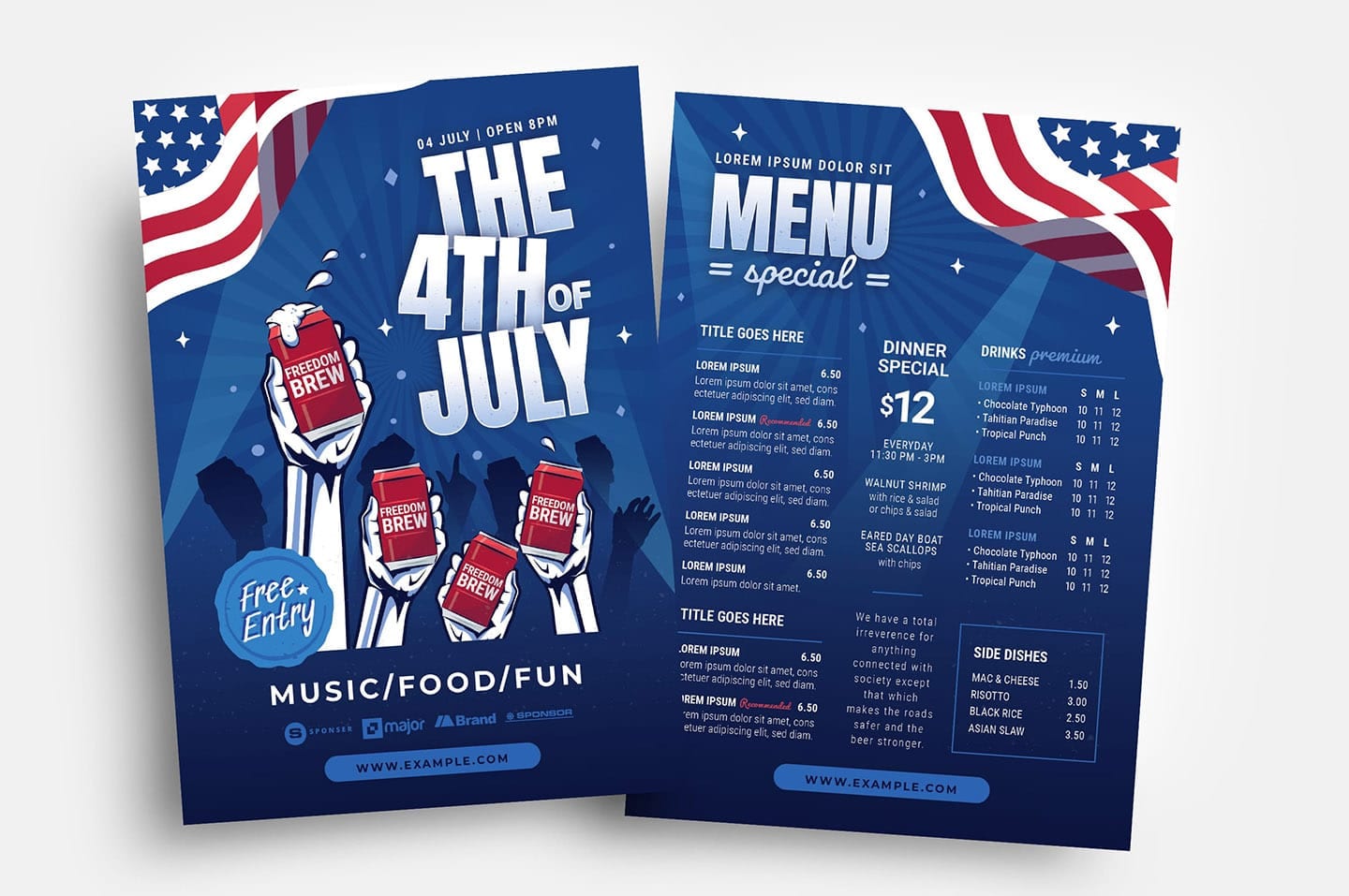 4th July Party Flyer Template