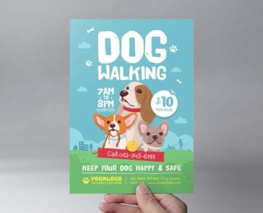 Dog Walking Flyer Template (Front)
