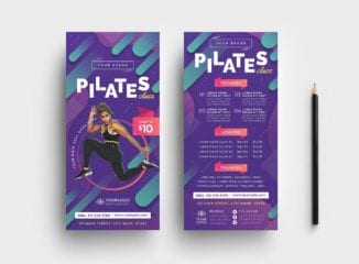 Pilates Gym DL Card Template