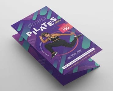Pilates Gym Trifold Brochure Template