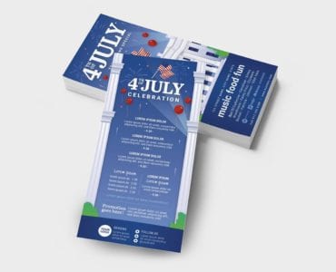 Fourth July DL Rack Card Template