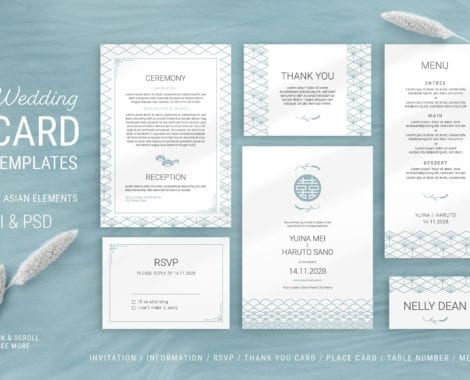 Elegant Wedding Stationery Templates