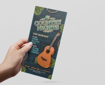 Country Nights Flyer Template (DL Card)