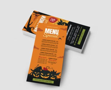 Halloween DL Card Template (PSD & Vector)