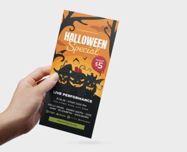 Halloween DL Card Template (PSD & Vector)