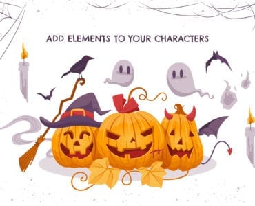 Halloween Pumpkin Character Illustrations