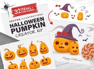 Halloween Pumpkin Vector Creator Kit
