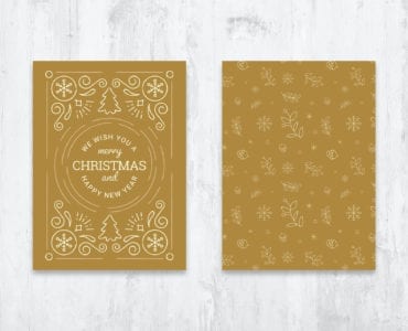 Ornate Christmas Card Template - PSD, Vector, EPS, Ai