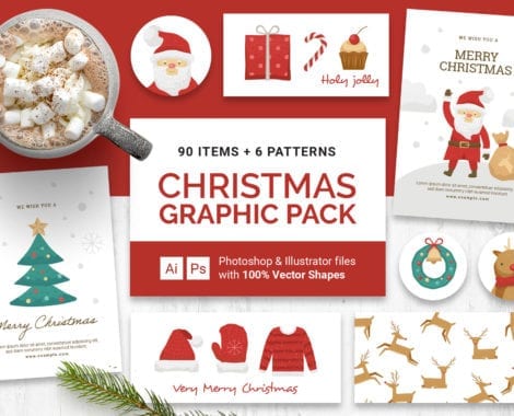 Christmas Vector Graphics for Photoshop & Illustrator
