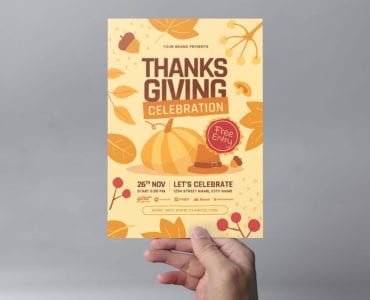 thanksgiving flyer template front