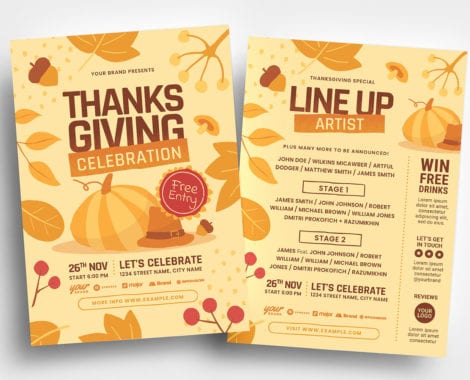 thanksgiving flyer template
