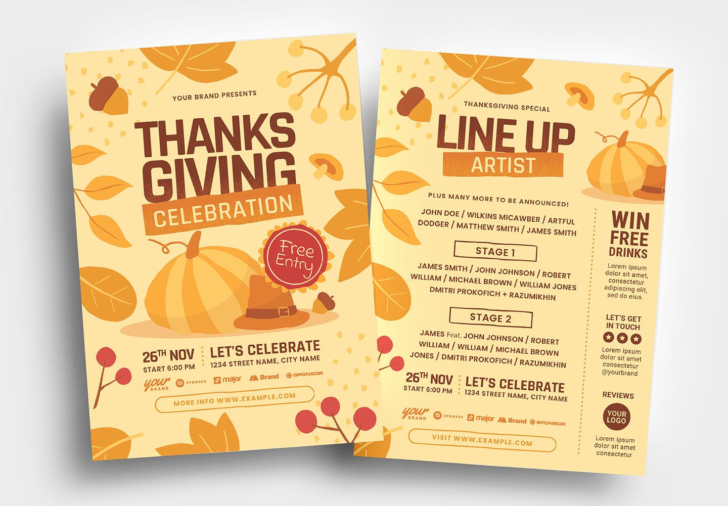 thanksgiving flyer template
