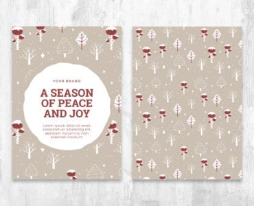 Winter Christmas Card Templates in PSD & Vector