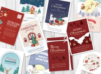 Christmas Card Templates for Adobe Illustrator