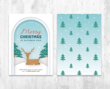 Christmas Card Template for Adobe Illustrator