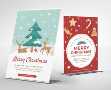 Festive Christmas Card Flyer Templates