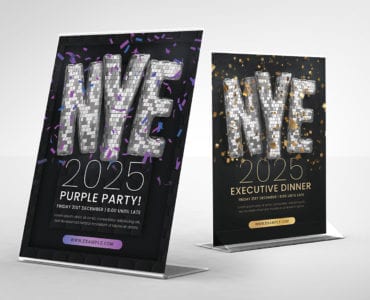 NYE Party Flyer Template PSD for Photoshop