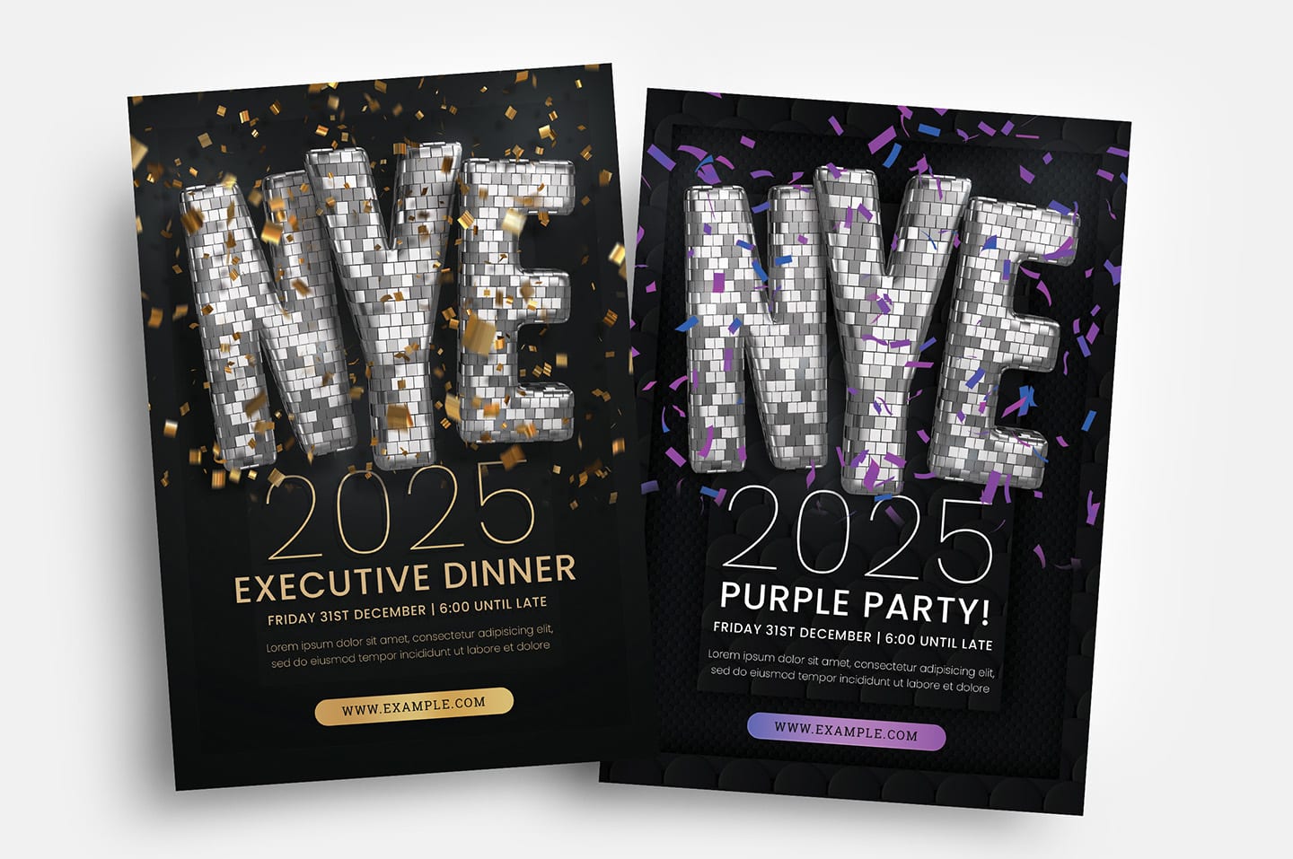NYE Party Flyer Template PSD for Photoshop